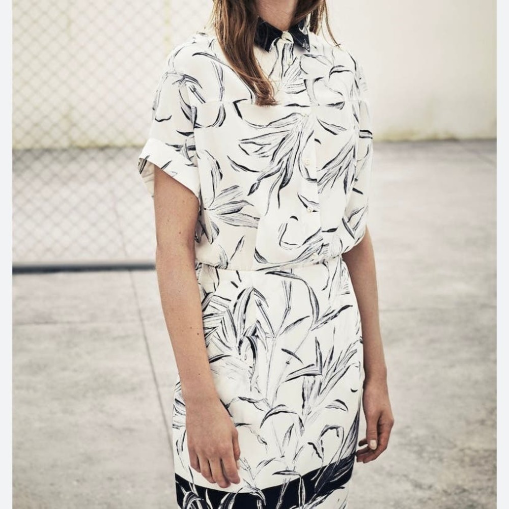 ALLSAINTS Mario Willow Silk Dress Size 6 - LIKE NEW